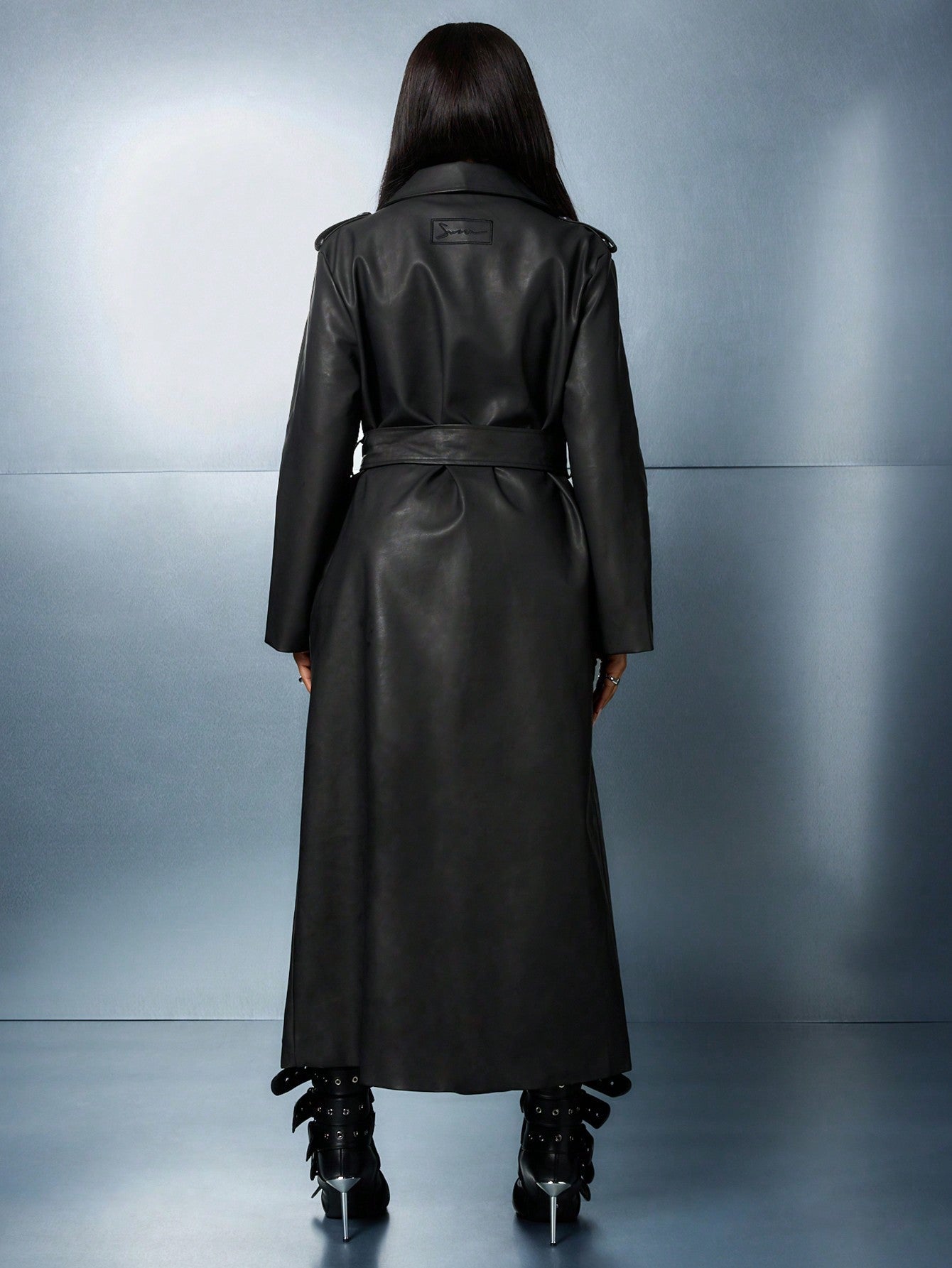 Precious™ | Long Leather Trench coat