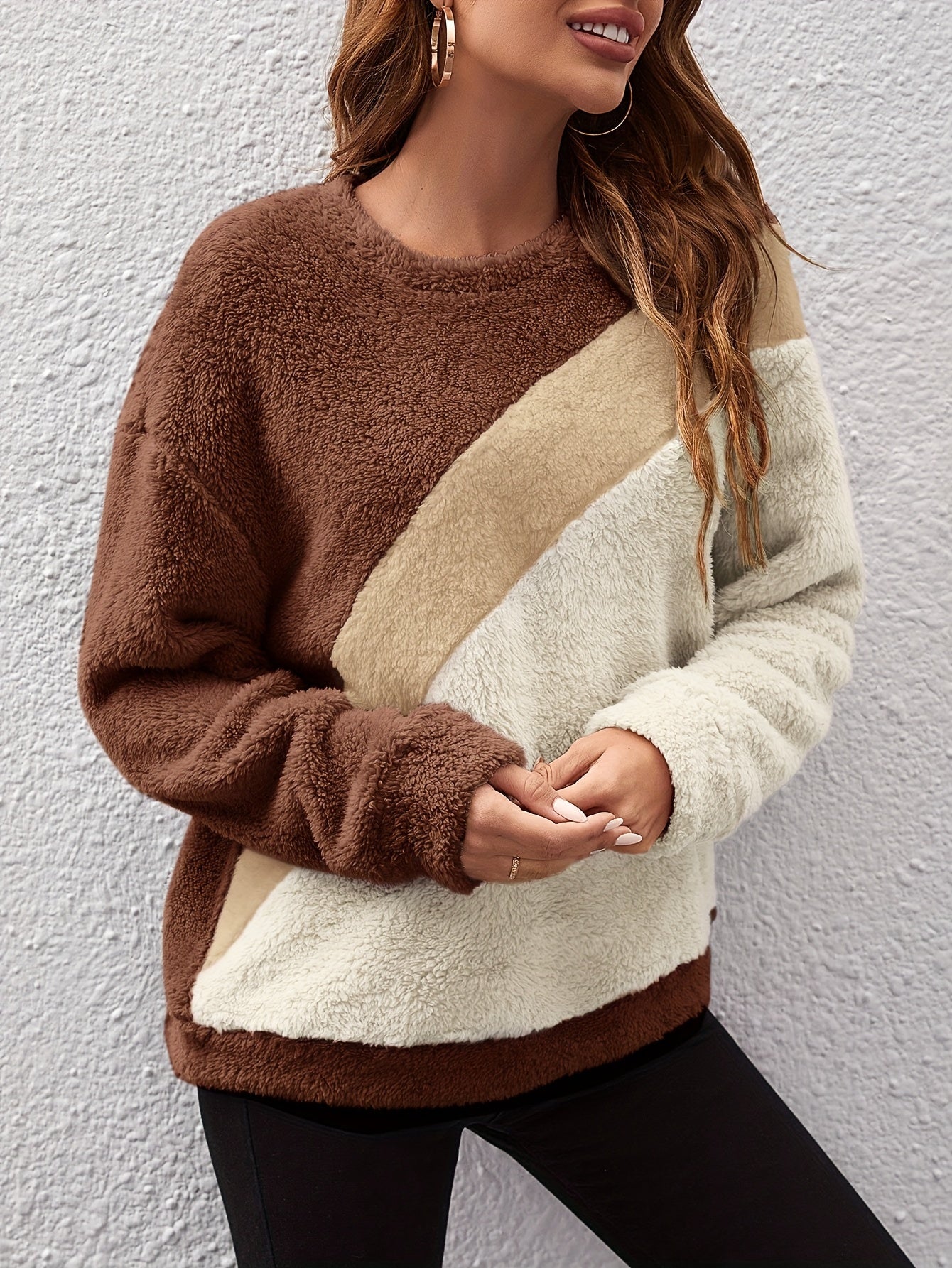 Sanne™ | Color Block Sherpa Pullover