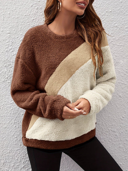 Sanne™ | Color Block Sherpa Pullover