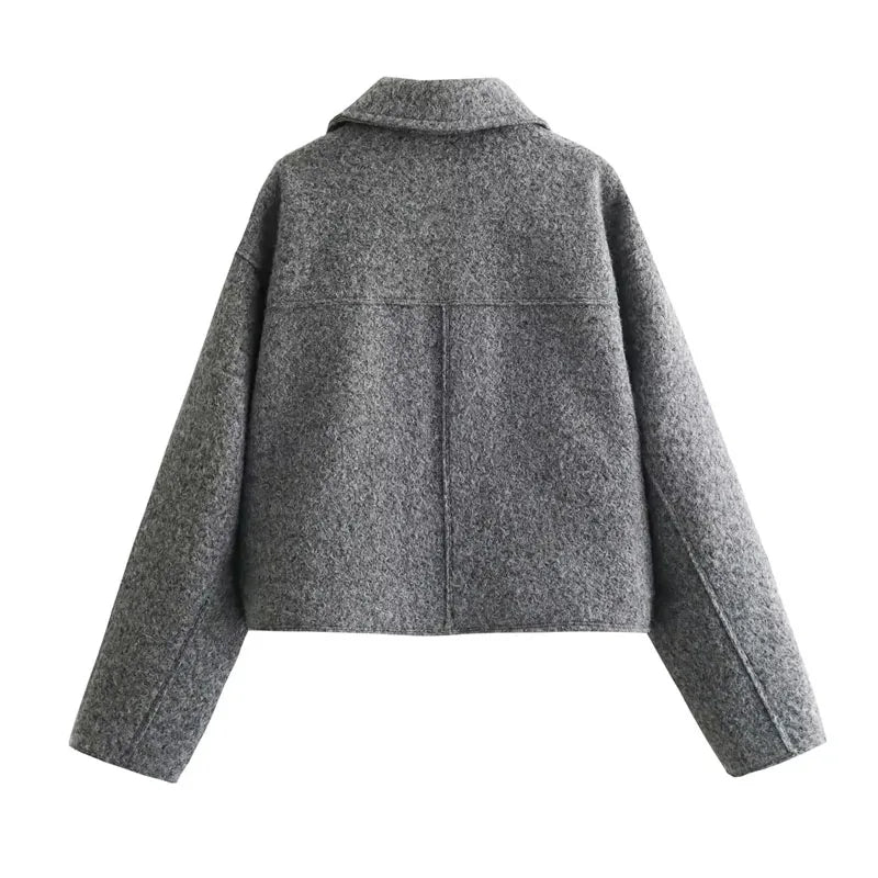 Masha™ | Comfy Wool Cropped Coat