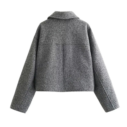 Masha™ | Comfy Wool Cropped Coat