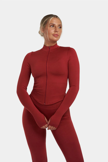 Sanslune™ | Sculpt Shapewear Jacket Cherry Spice