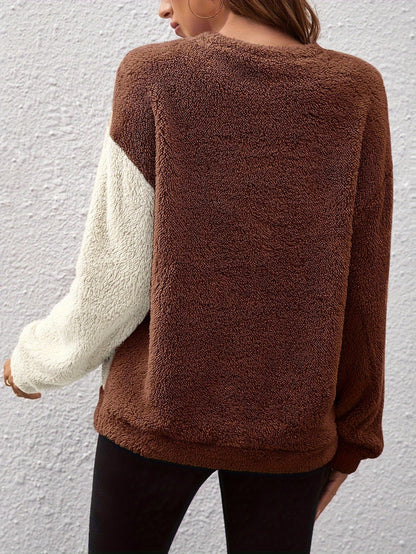 Sanne™ | Color Block Sherpa Pullover