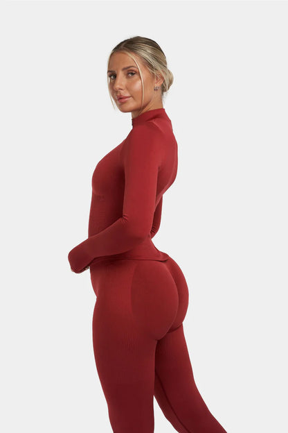 Sanslune™ | Sculpt Shapewear Jacket Cherry Spice