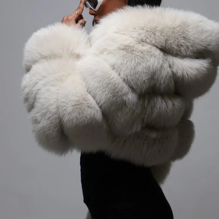 Faith™ | Hooded Fur coat