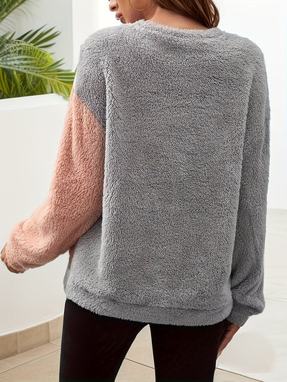 Sanne™ | Color Block Sherpa Pullover