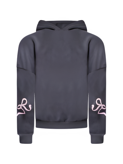 Amelia™ | Pink Bow Grey Tracksuit