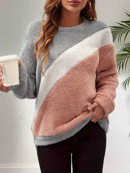 Sanne™ | Color Block Sherpa Pullover