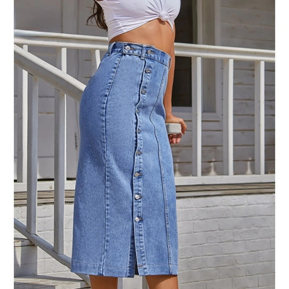 Queen™ | Denim Skirt with High Slit