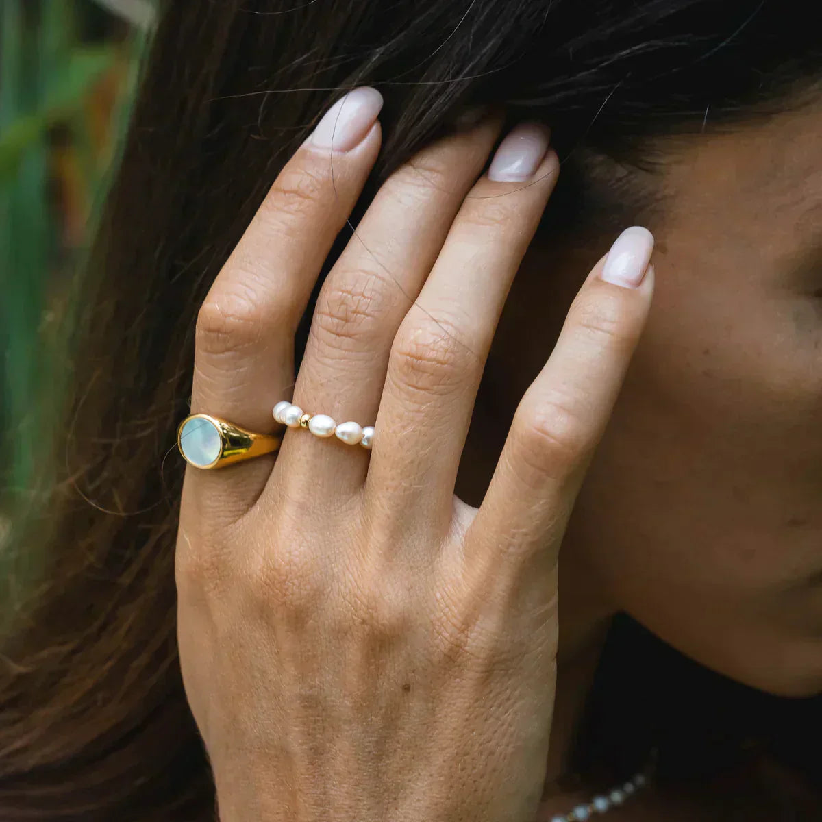 Sanslune™ | Adjustable Maui ring with freshwater pearl