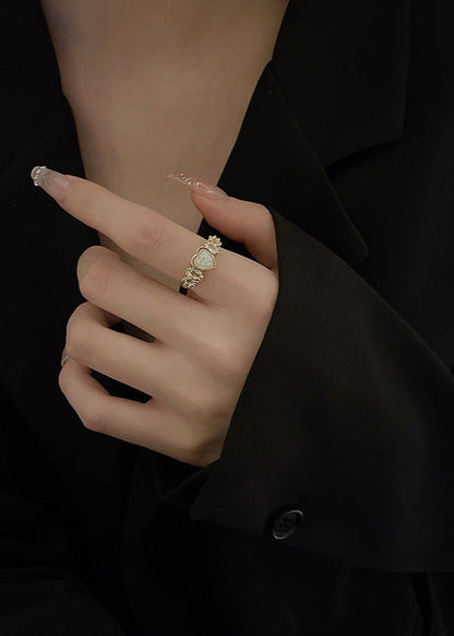 Sanslune™ | Frea Pearl Heart Ring