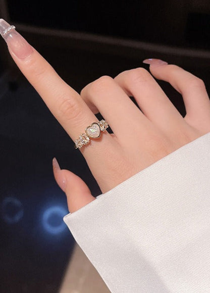 Sanslune™ | Frea Pearl Heart Ring