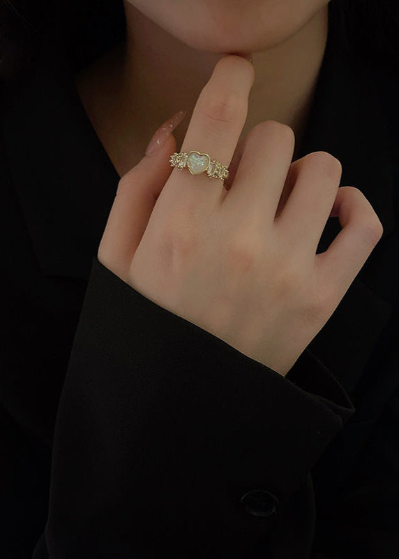 Sanslune™ | Frea Pearl Heart Ring