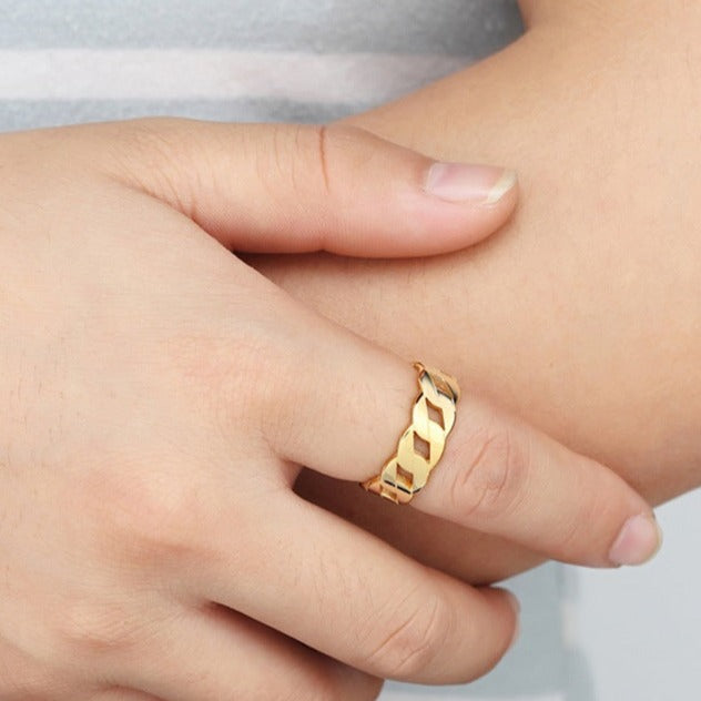 Sanslune™ | Aster Chain Shaped Ring