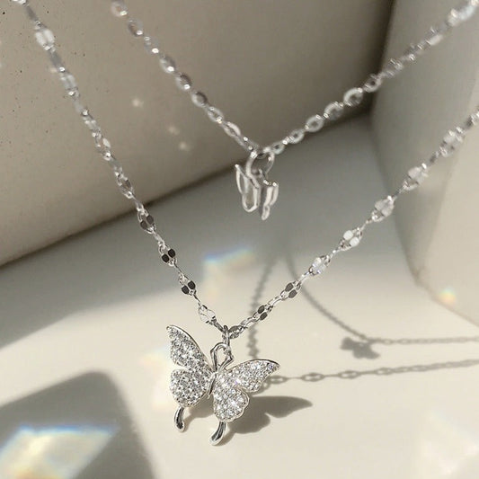 Sanslune™ | Chiara Layered Butterfly Necklace