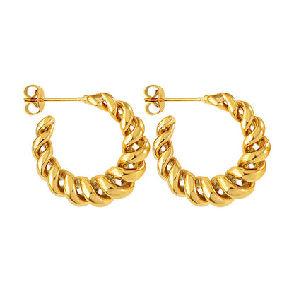 Sanslune™ | Aurum Golden Twist Earrings