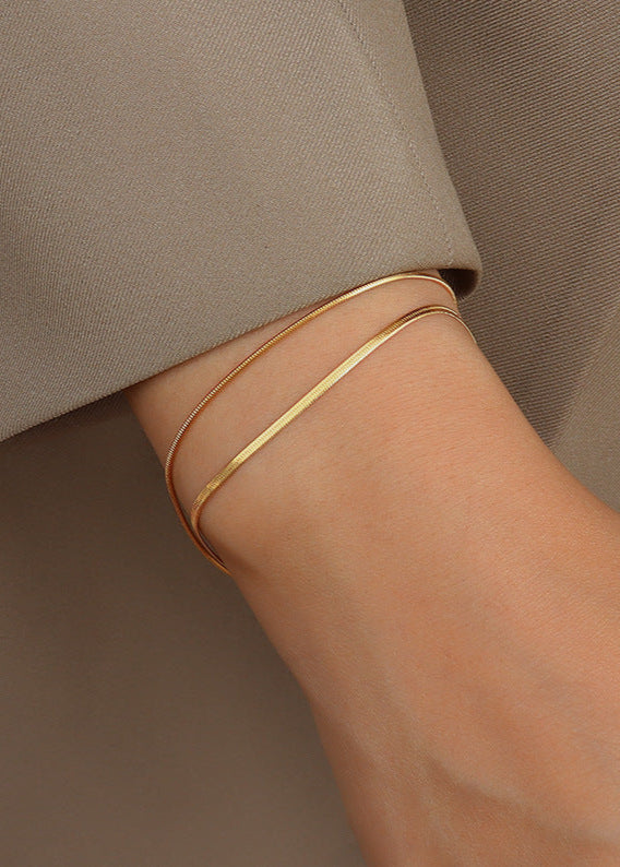 Sanslune™ | Classia Double Layer Gold Bracelet