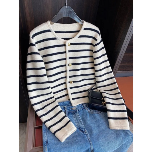 Yara™ | Striped Button Cardigan