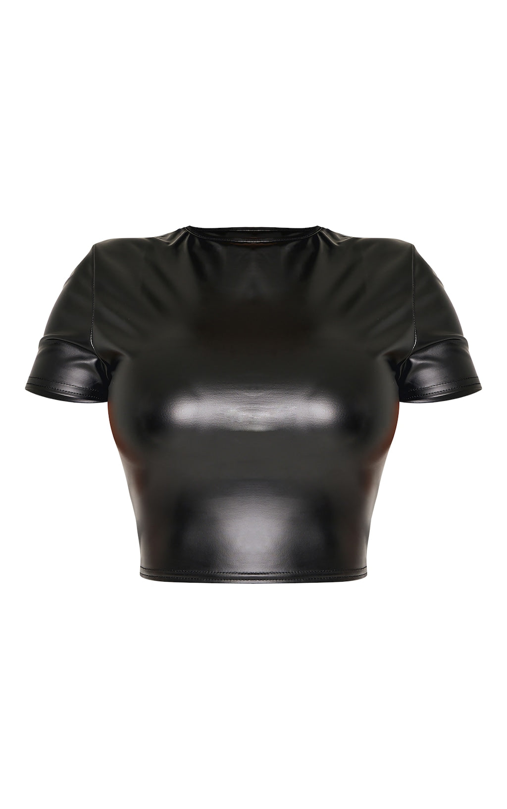 Zendaya™ | Shape Black Faux Leather Top