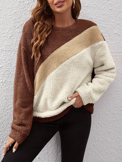 Sanne™ | Color Block Sherpa Pullover