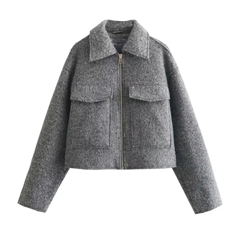 Masha™ | Comfy Wool Cropped Coat